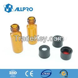 8mm Amber Screw Top Vials with Writing Patch