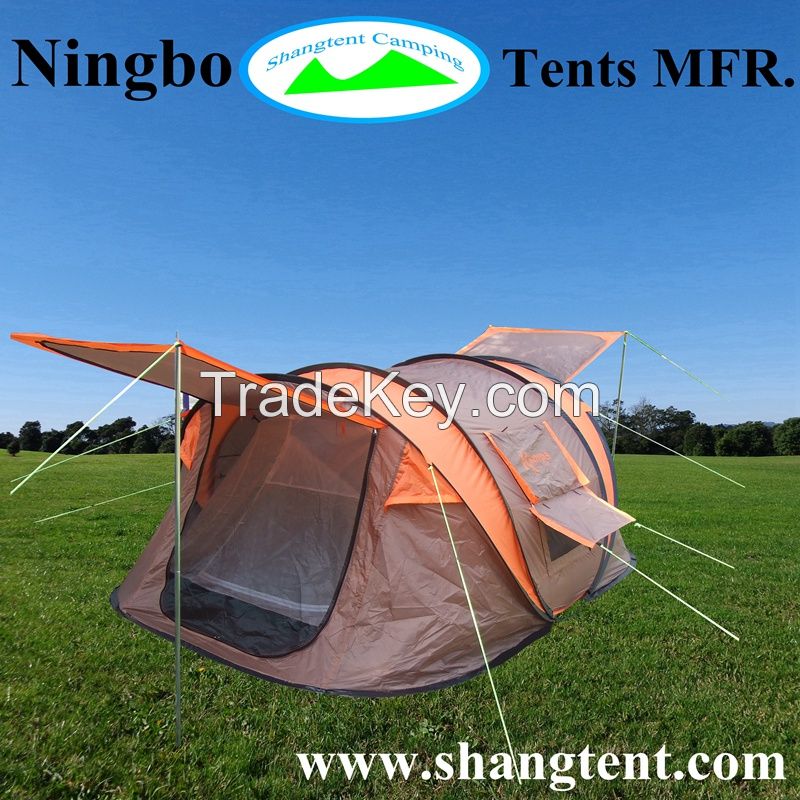 Double layer pop up camping family tent