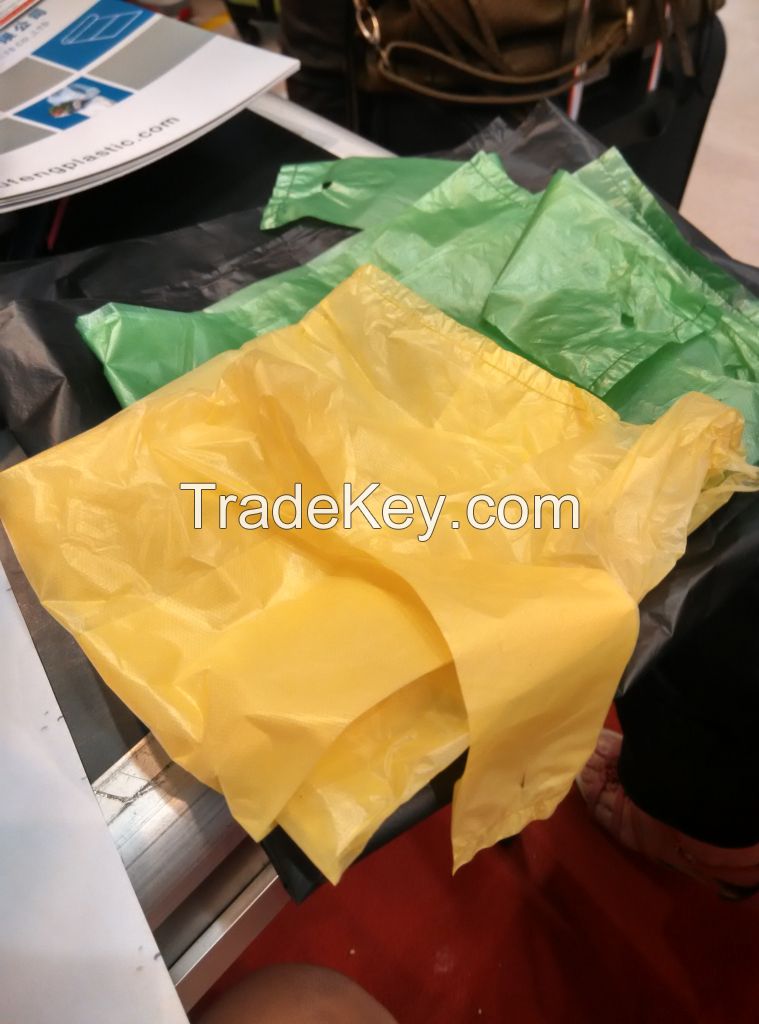 wholesale hdpe plastic t shirt bag for shopping 