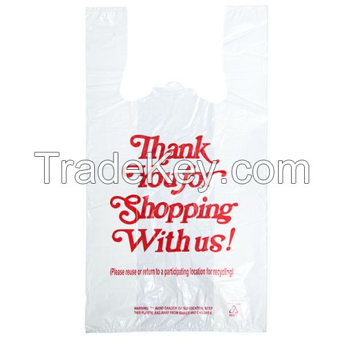 D2W HDPE plastic t shirt packing bags 