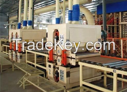 Particle board making line