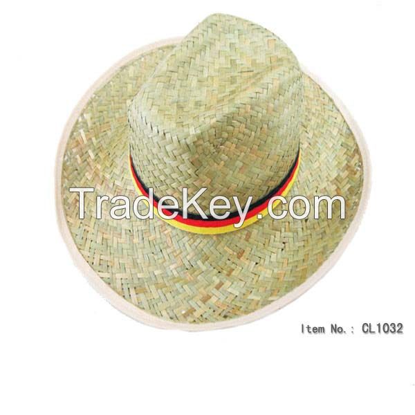 cheap promotional straw cowboy hats with custom design logo