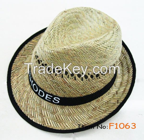 cheap promotional straw fedora hats