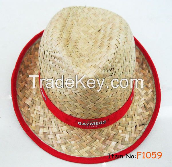 cheap promotional straw fedora hats