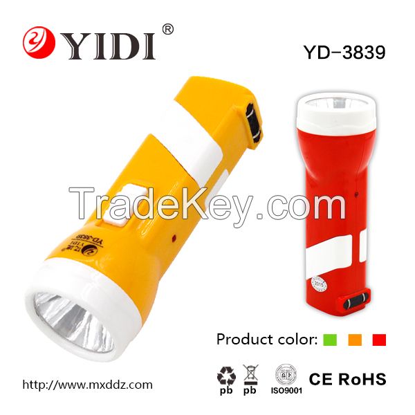 LED rechargeable portable flashlight