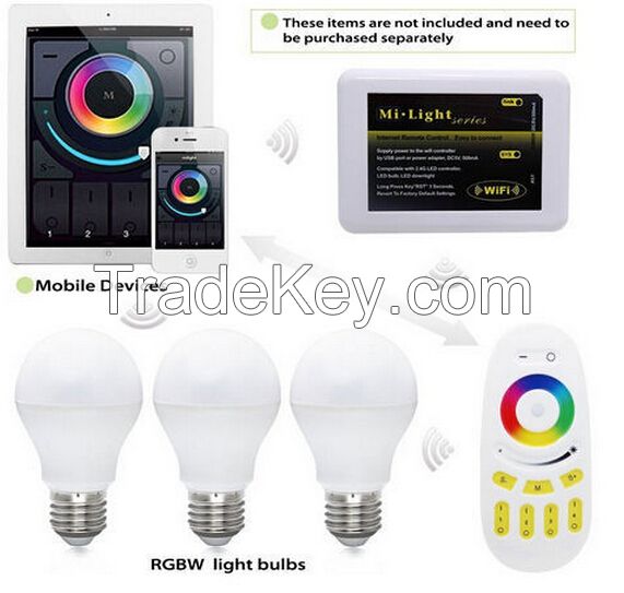 Milight wifi 2.4G Remote Controller for RGB Led Light Bulb with Dual CCT & WRGB Changealble