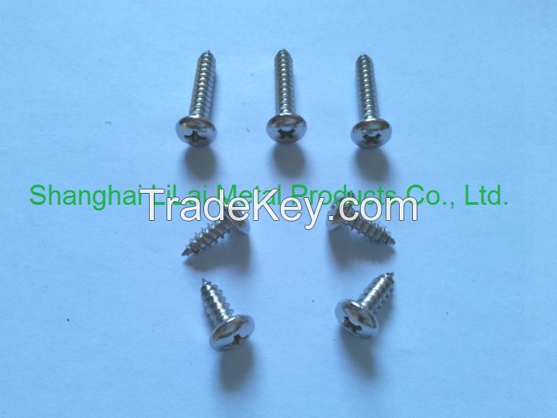 DIN7981 PAN head tapping screws with phillips drive stainless steel carbon steel