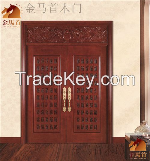 Chinese style solid wooden door