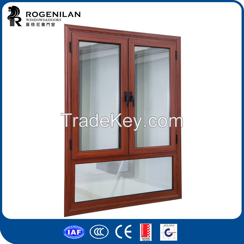 Rogenilan 108 series aluminium casement window with mosquito net