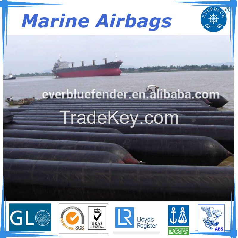 ISo 14409 certificated Pneumatic Rubber Lauching airbags for boat launching/lifting/salvage