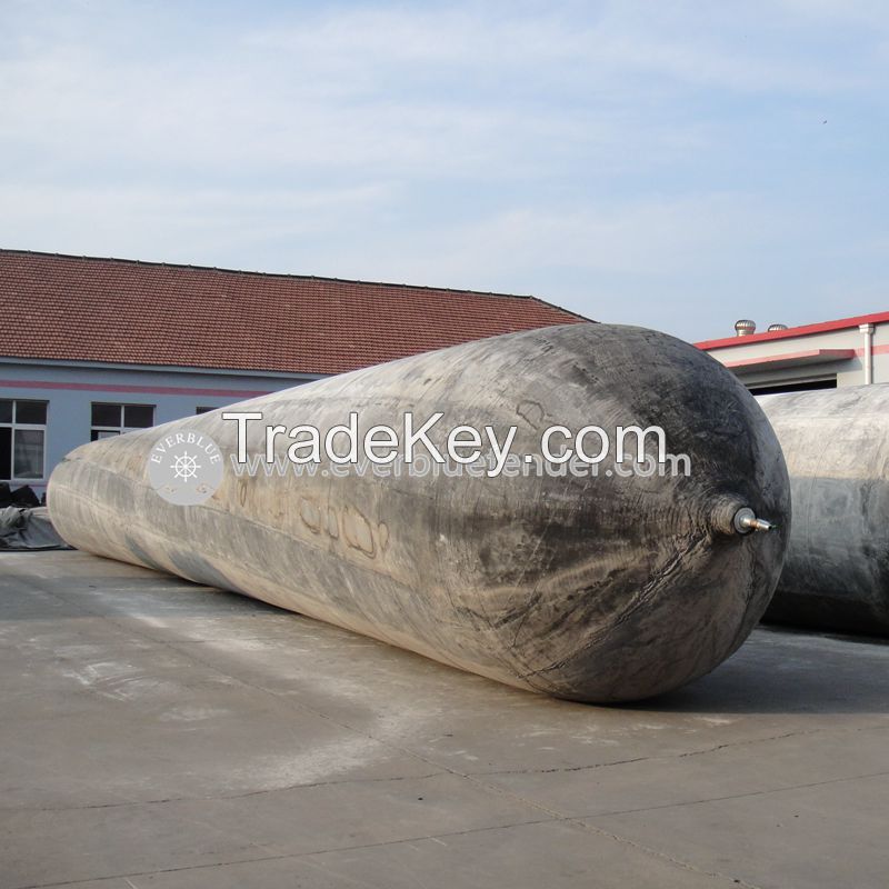 Floating marine salvage airbag with durable synthetic-tire -cord layers