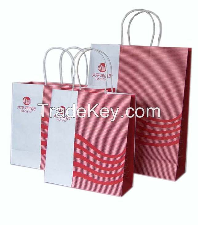 Printing Recycled Paper Bag For Shopping Mall