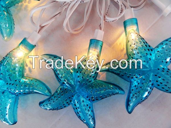UL 120V PVC wire LED light string with starfish cover