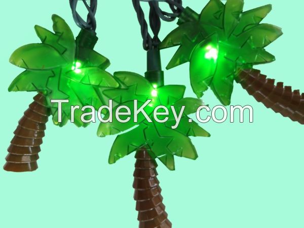 UL 120V PVC wire LED light string with coconut tree cover