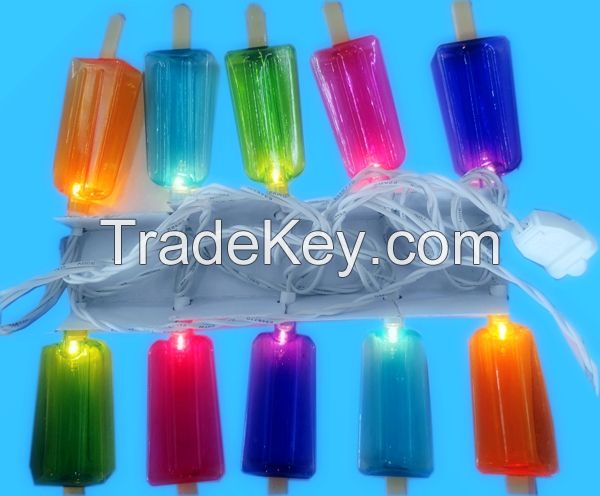 UL 120V PVC wire LED light string with popsicle cover