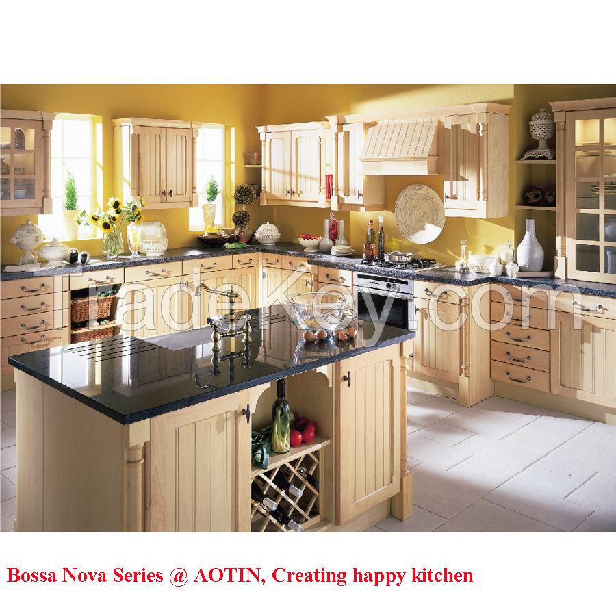 European Style Modular Wooden Kitchen Cabinet Manufacturer