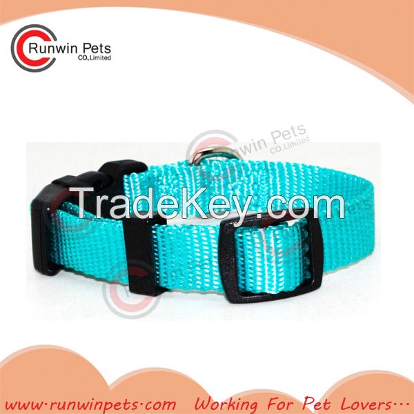Multiple Colors Buckle Adjustable Nylon Dog Collar , Pet Collar