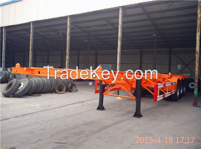 China direct supplier hot selling port skeleton semi trailer with good price