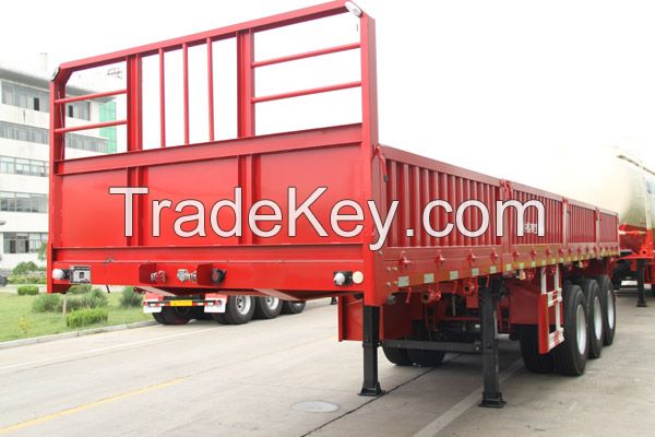 3 axles side wall with competitive price and good quality,40t 3 Axle Side Wall Semi Trailer
