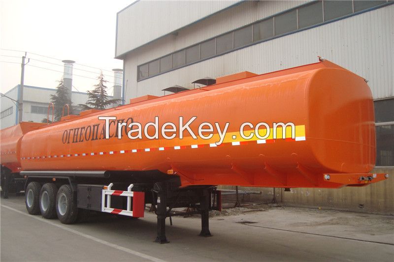 Tri- Axles 36CBM-60CBM Oil Tanker Semi Trailer For Sale