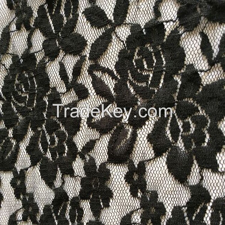 Chinese texitile city manufacturer popular cheap stretch lace fabric