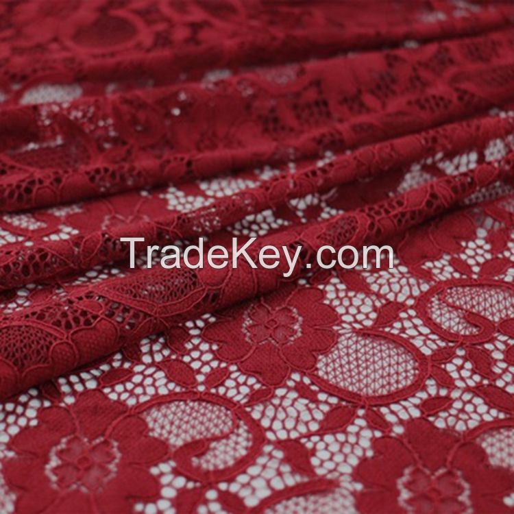 2015 hot sale nylon spandex knitting  lace fabric or dress