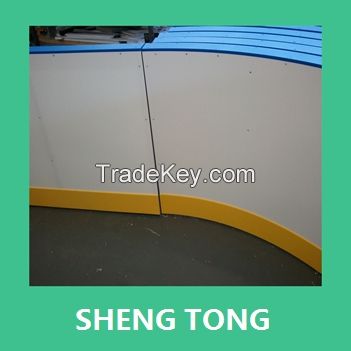 high strength uhmwpe/hdpe ice rink barrier, plastic hockey fender board