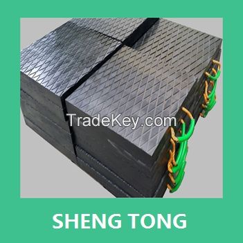 portable uhmwpe/hdpe crane outrigger pad, plastic jack pad/sheet/board