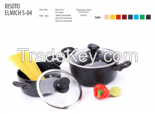 Non-Stick Customized Fry Pan Set Risoto Elmich S-04 Italy