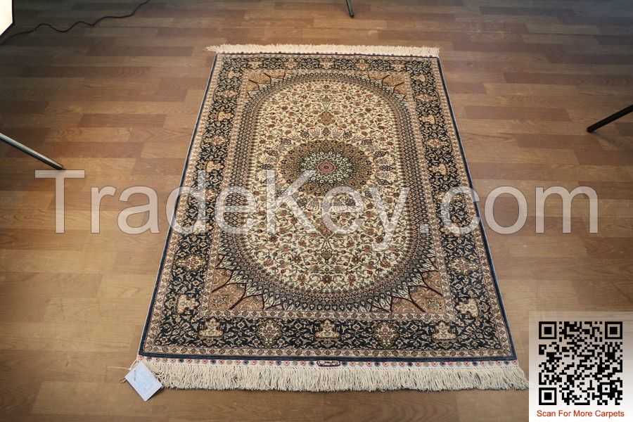 260L Hand Knotted Turkish Living Room Silk Rugs