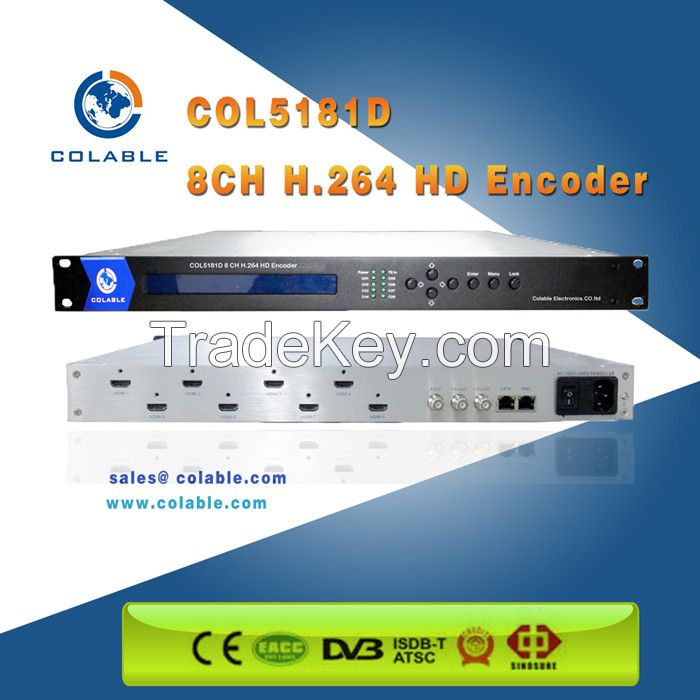 8 channel HDMI SDI CVBS input MPEG-2/H.264 encoder