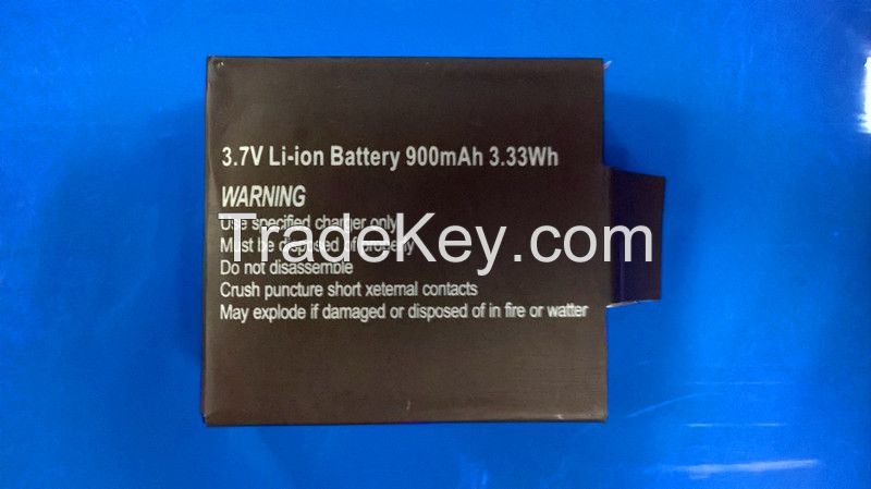 3.7V Li-ion Battery 900mAh 3.33Wh for Camera