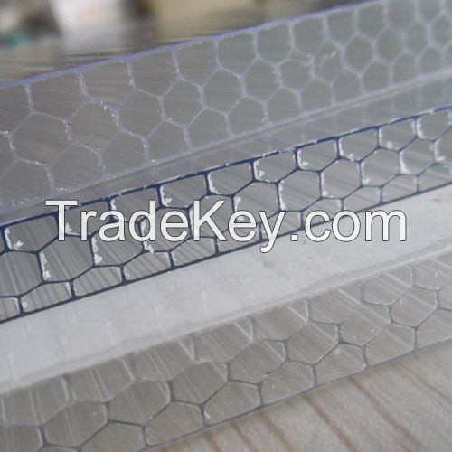 Transparent Clear Plastic Honeycomb hollow Sheet