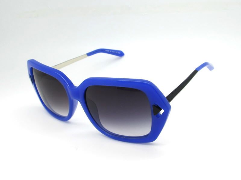 Acetate rectangle frame with metal temple sunglasses