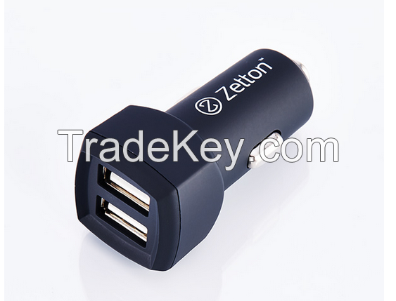 zetton mini usb soft touch In-Car charger 3.1A + 2USB