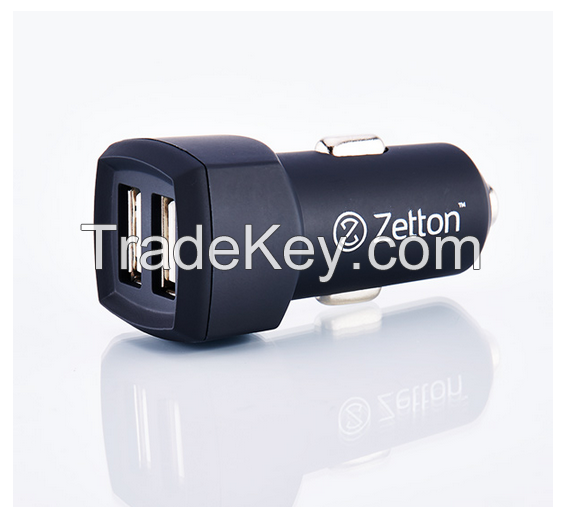 zetton mini usb soft touch In-Car charger 3.1A + 2USB