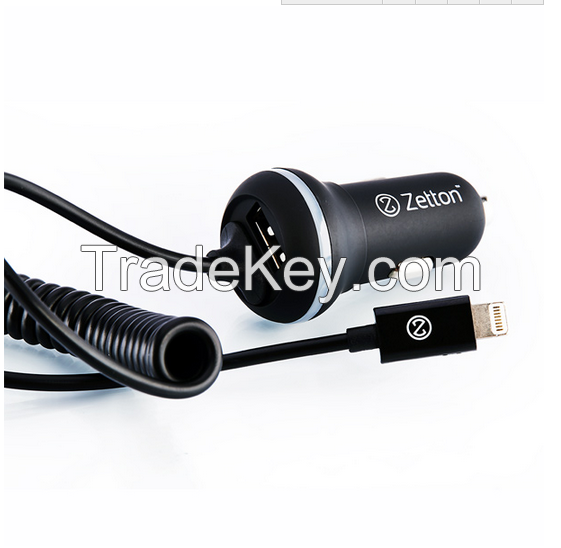 in-Car charger 2.1A + 1USB + Cable USB-Lightning with best service and quality