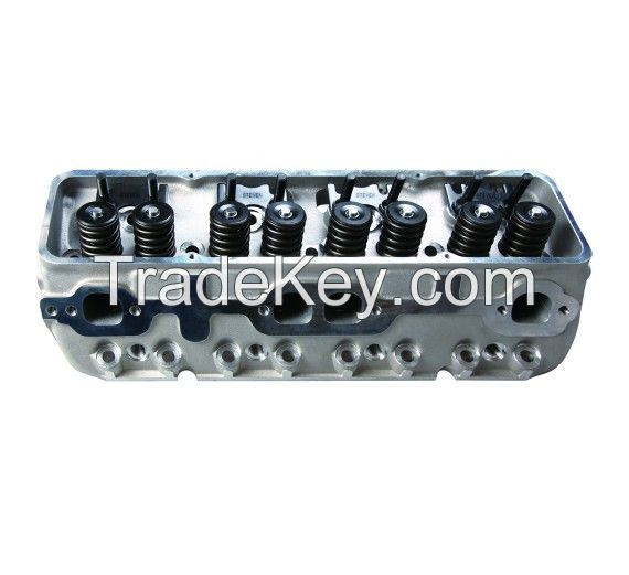 Loaded cylinder head for Chevy 350 small block engine