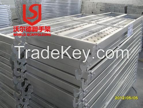galvanized scaffolding steel plank /steel board with punched/press hook