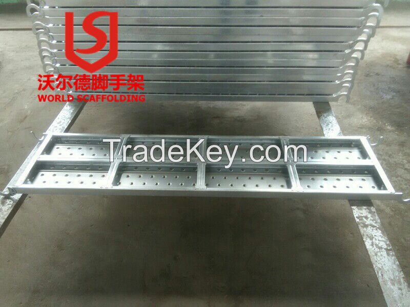 galvanized scaffolding steel plank /steel board with punched/press hook