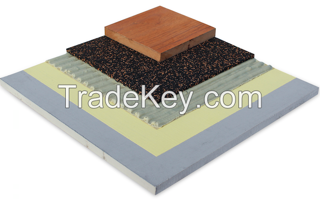 China Cork underlayment / recycled rubber acoustic products