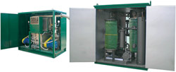 Deep vacuum oil purification system