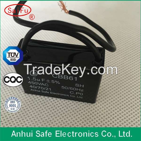 Metalized Polypropylene Film CBB61 Capacitor 450VAC