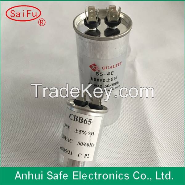 cbb65 rohs ac motors running 5uf 370v capacitor mkp capacitor