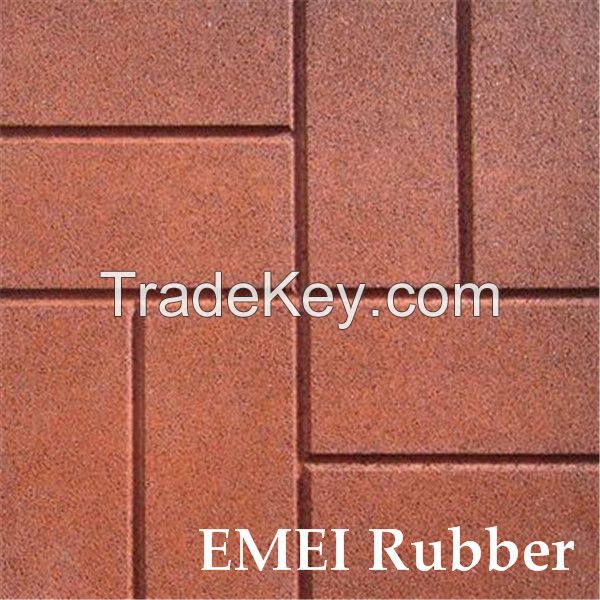 Recycled Rubber Brick Paver