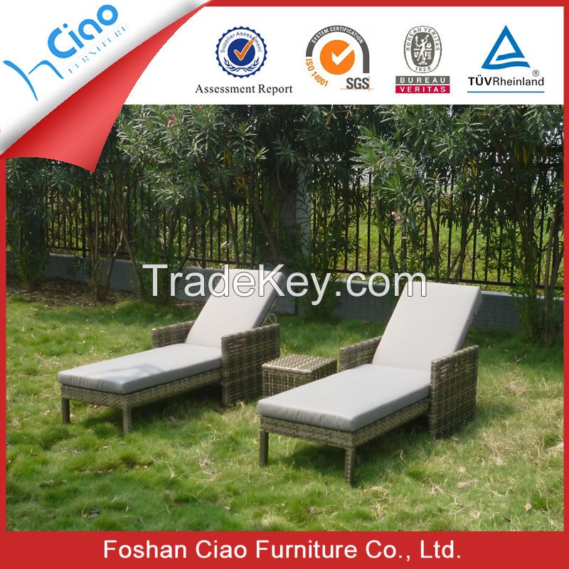 Rattan garden furniture sun lounge in reasonable price