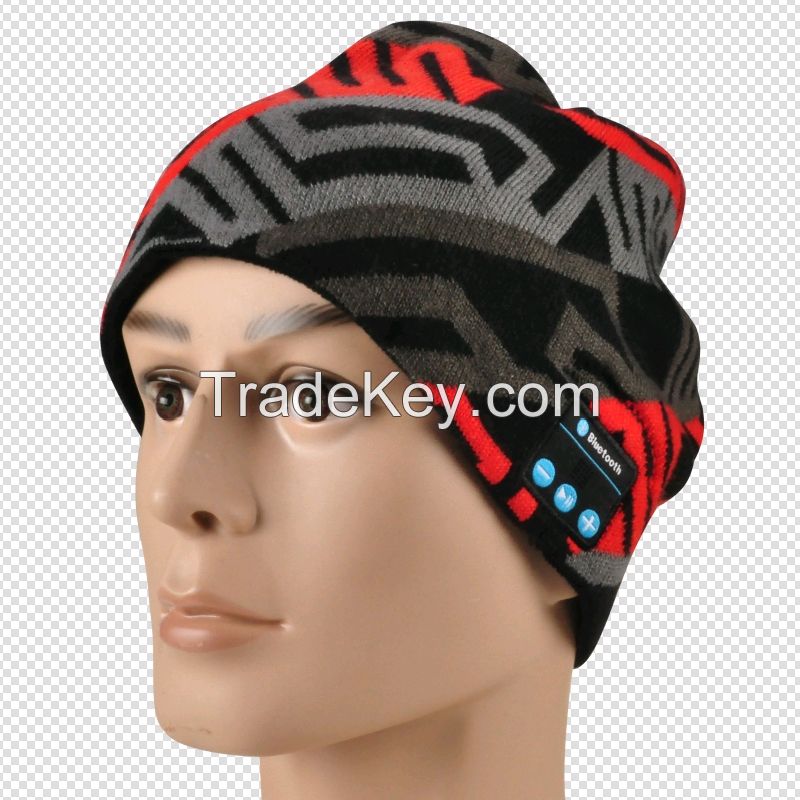 Wholesale Knitted Bluetooth Headphone Beanie Hat With Headphone Smart Bluetooth Beanie Music Knitted Hat Winter Mp3 Women / Men Caps