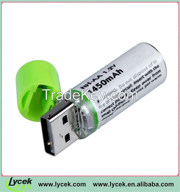 1.2V 1450mAh rechargeable usb battery for wireless mouse