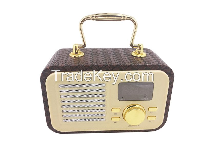 portable wireless retro bluetooth speakers with high quality bt speakers