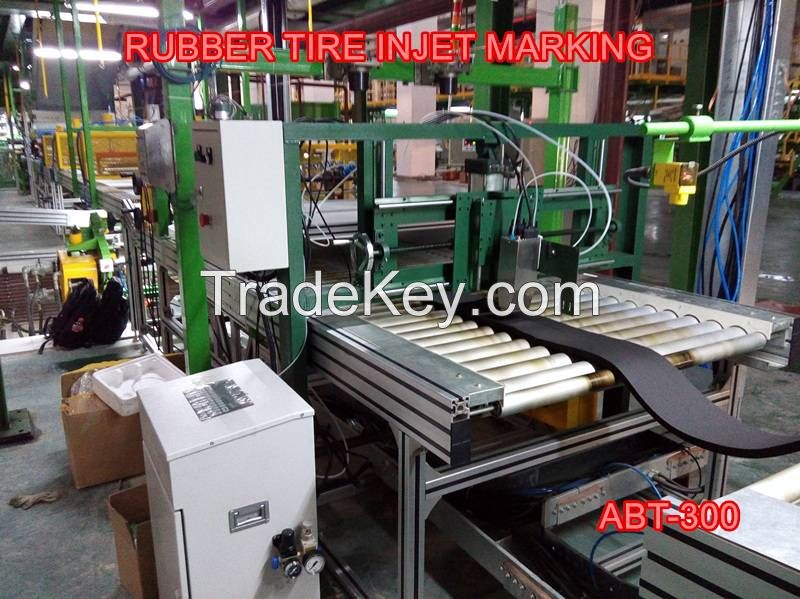 Rubber tire inkjet marking machine